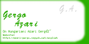 gergo azari business card